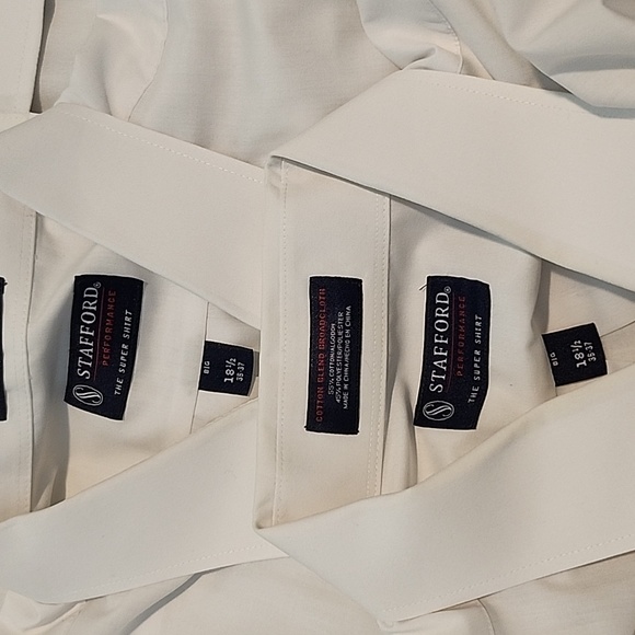 7 Shirt Bundle Safford Performance Dress shirts ALL size 18.5-19 36/37 - Picture 5 of 8